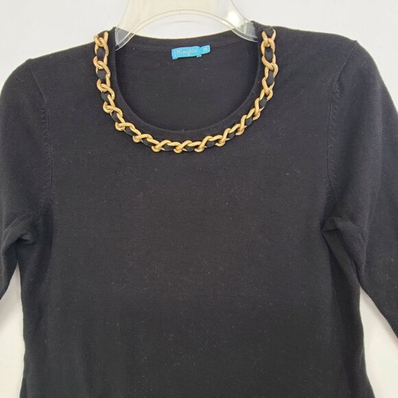 J. Mclaughlin Women's Long Sleeve Pullover  Knit Top Black Size XS - Picture 3 of 9